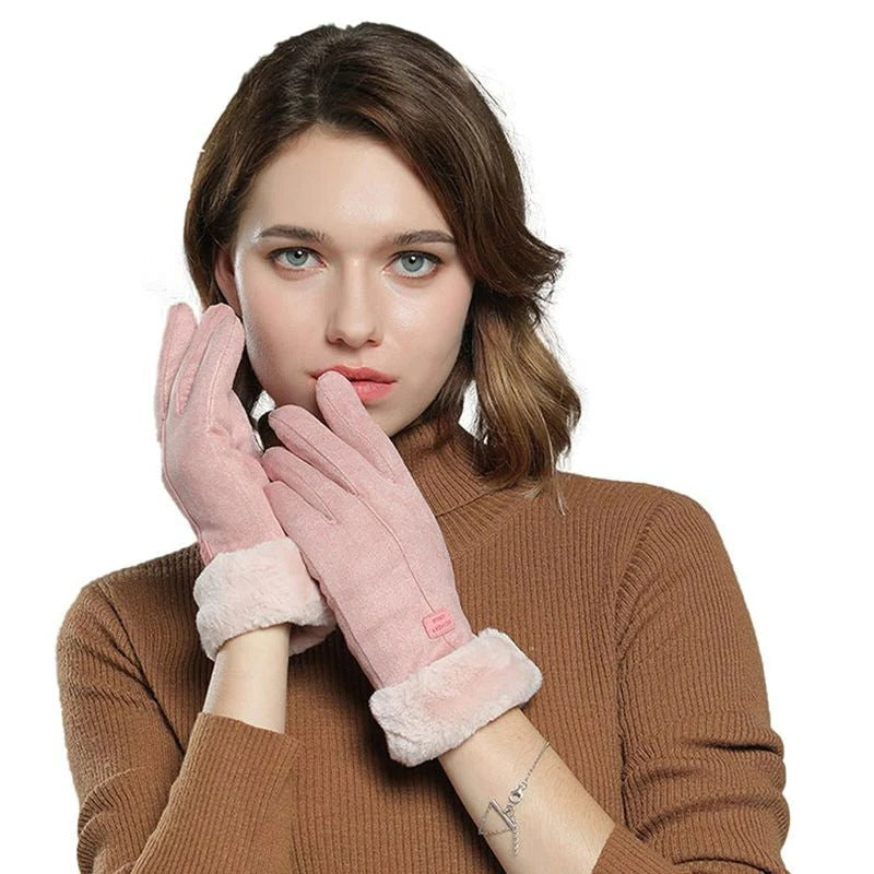 Guantes de invierno cálidos para mujer con pantalla táctil