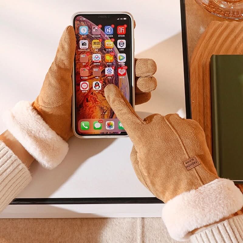 Guantes de invierno impermeables con pantalla táctil para tiempo frío