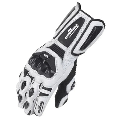 Guantes de moto RidePro Carbon | Cortaviento e impermeables | Compatibles con pantallas táctiles | Protectores de cuero auténtico | Para verano e invierno