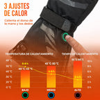 Guantes térmicos calefactables | Guantes de invierno impermeables recargables