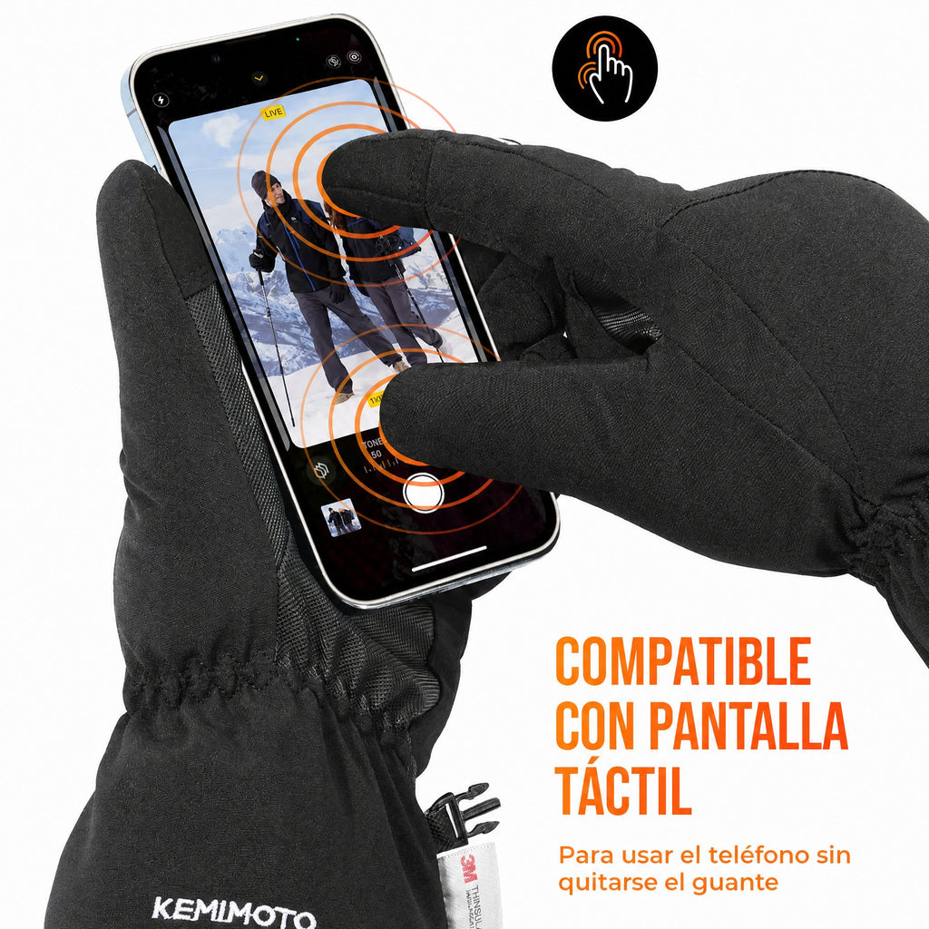 Guantes térmicos calefactables | Guantes de invierno impermeables recargables