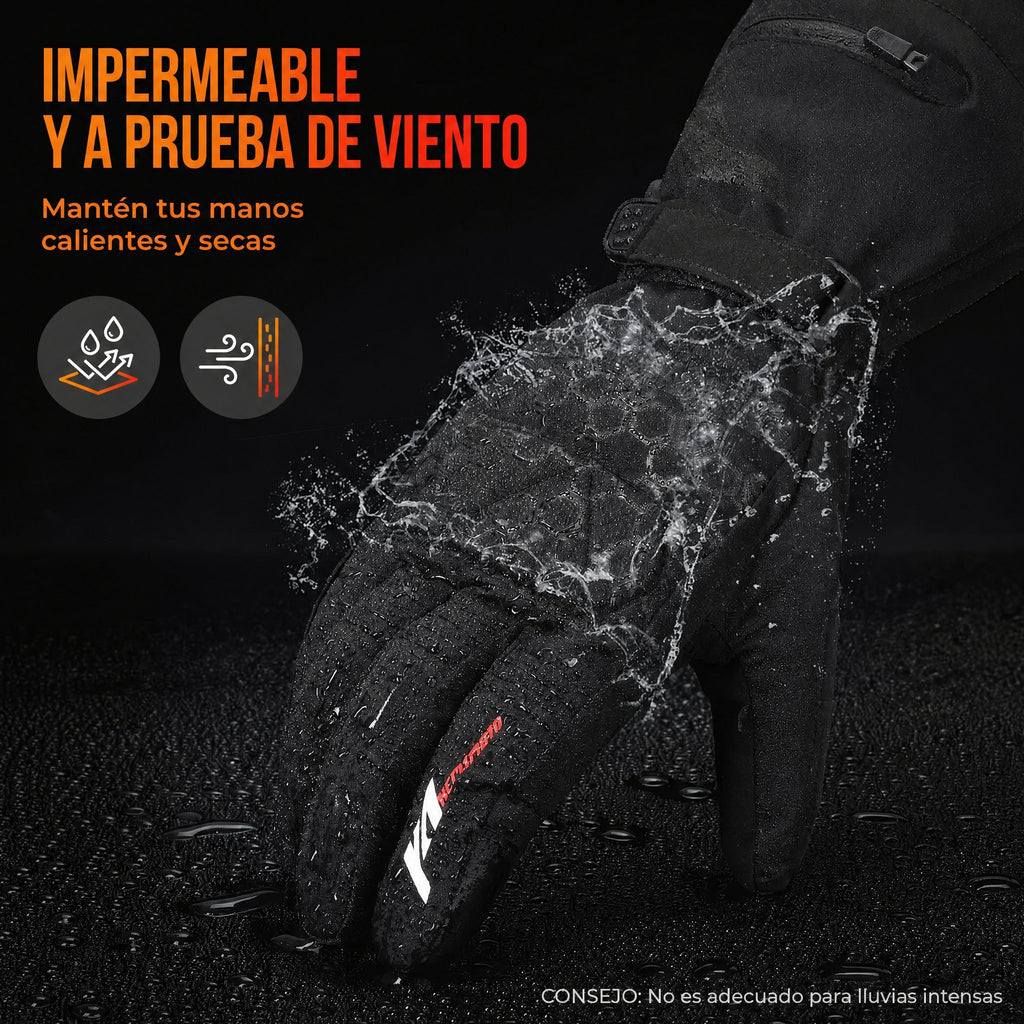 Guantes térmicos calefactables | Guantes de invierno impermeables recargables
