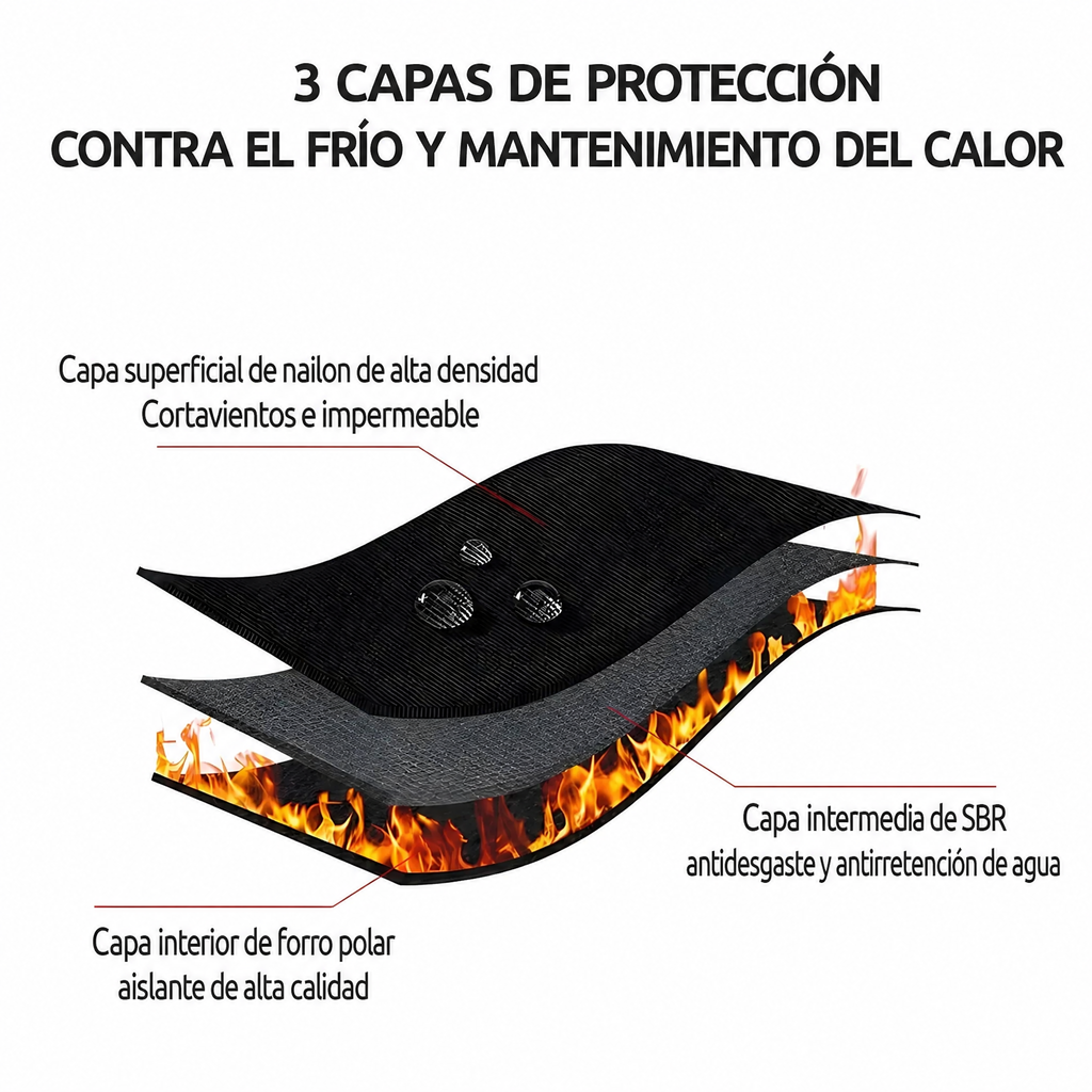 Guantes térmicos de invierno impermeables y cortaviento
