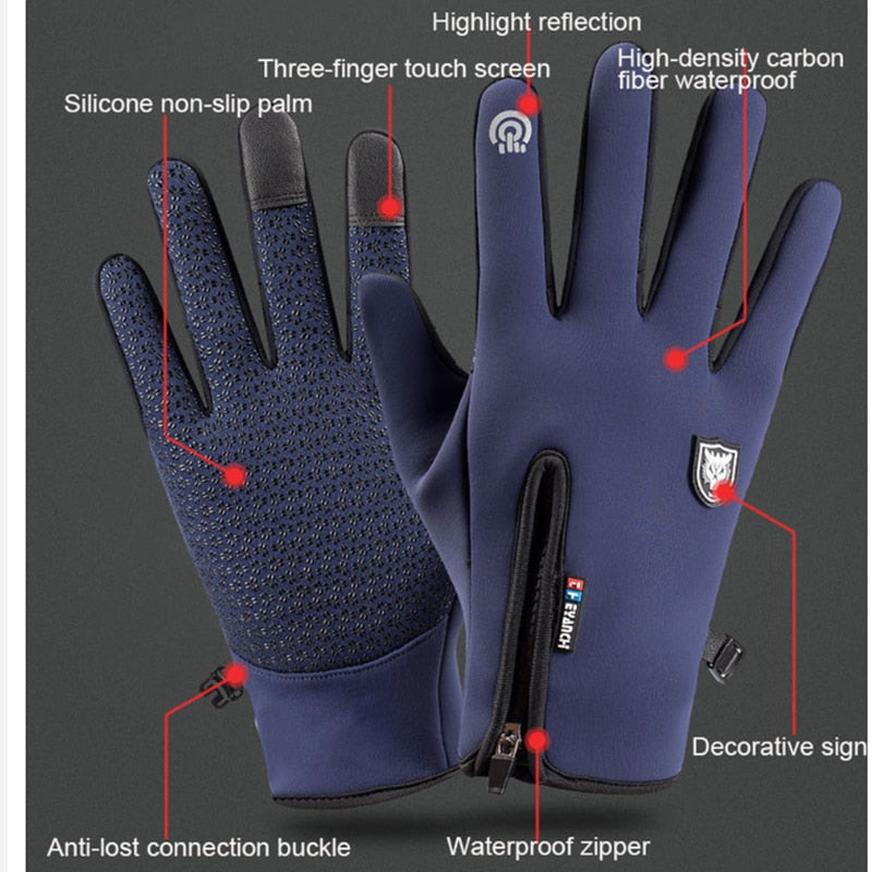 Guantes Térmicos Impermeables de Invierno con Función Pantalla Táctil