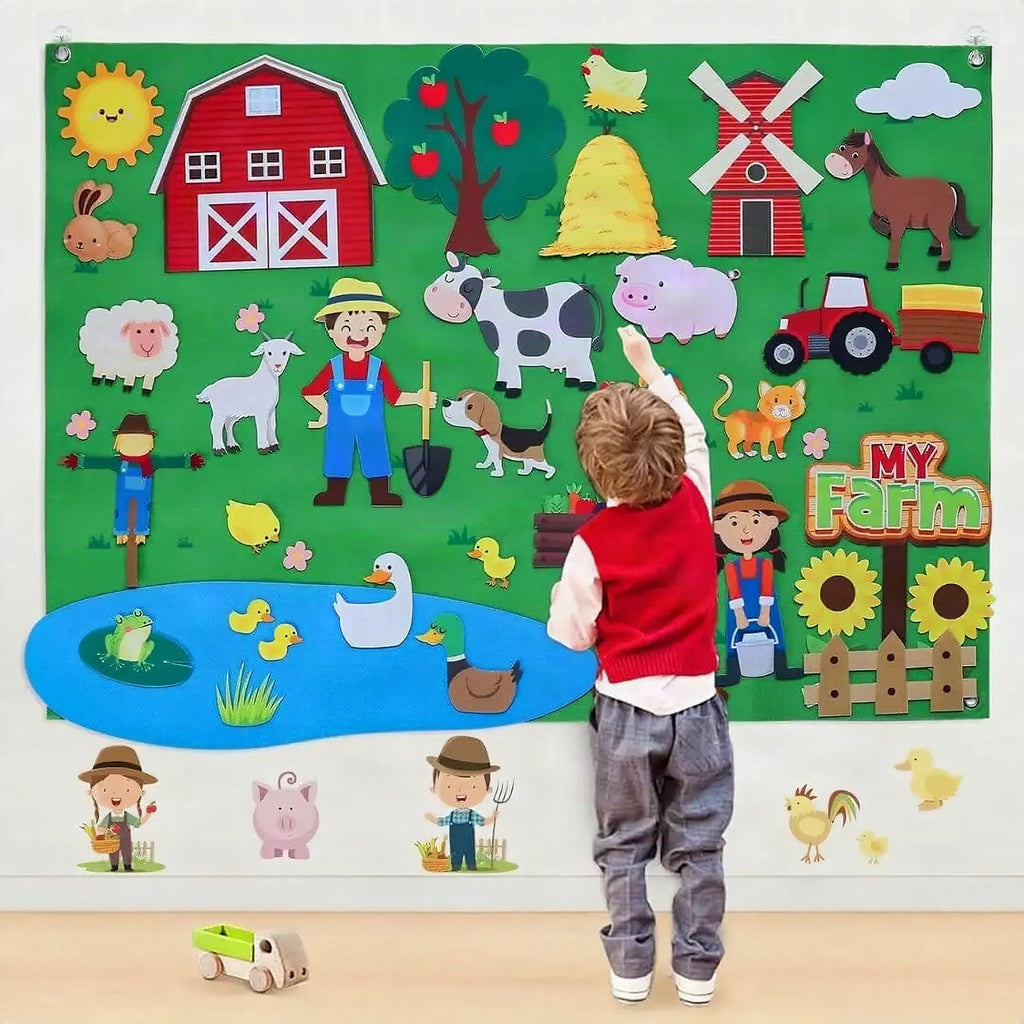 Panel Sensorial de Fieltro Granja Montessori – StoryFelt™