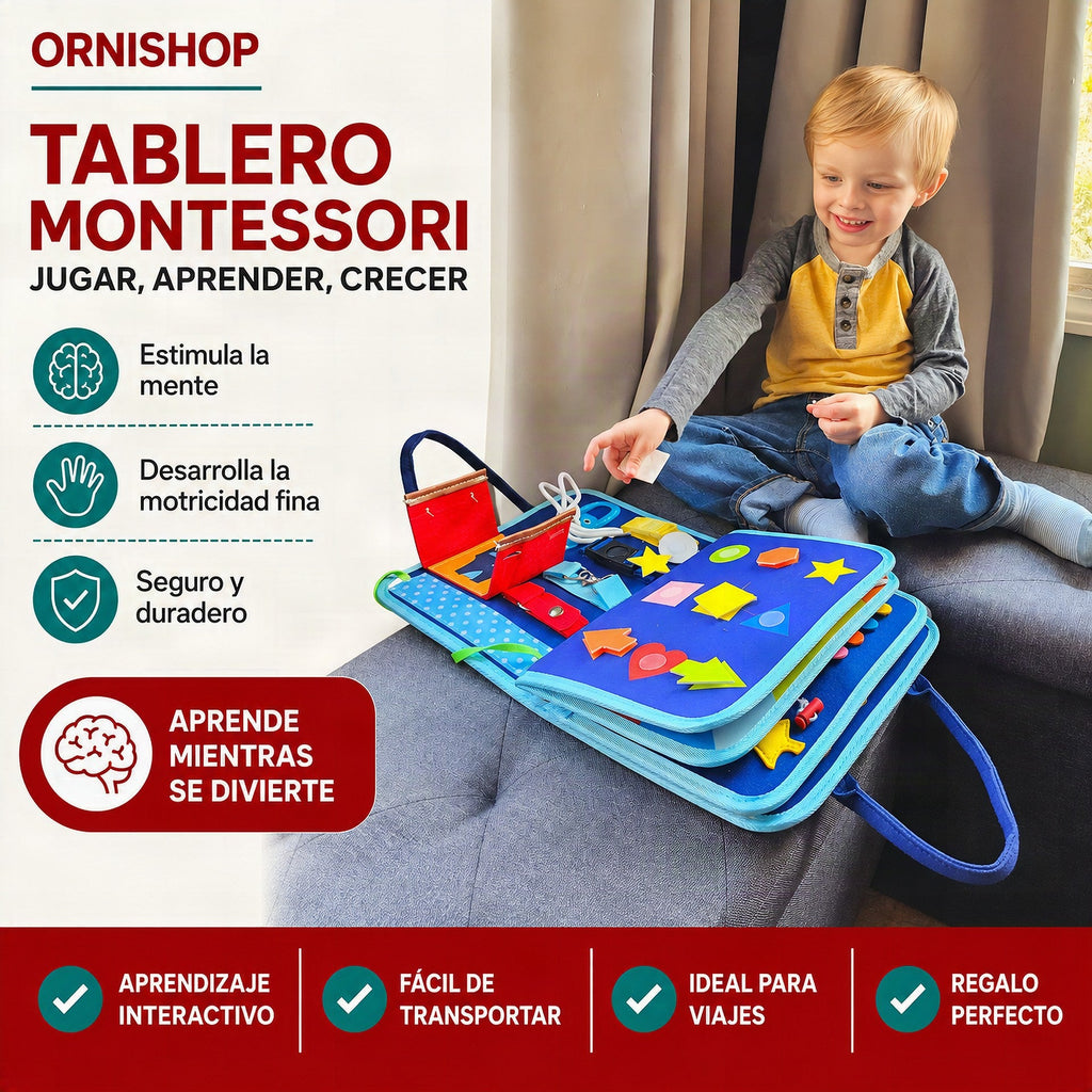 Tablero de Actividades Montessori para Niños