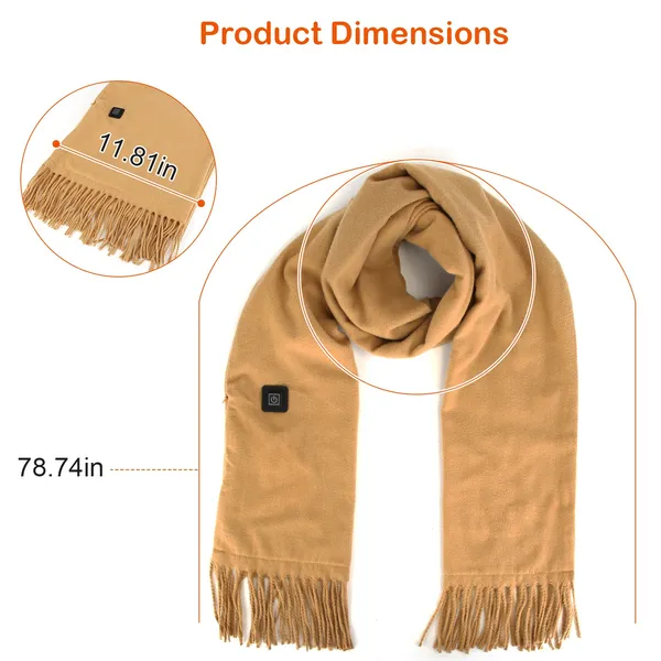 Almohadilla térmica para el cuello y la espalda con alimentación USB y control de temperatura.