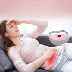 Almohadilla térmica eléctrica portátil con masaje para calentar el abdomen y la espalda