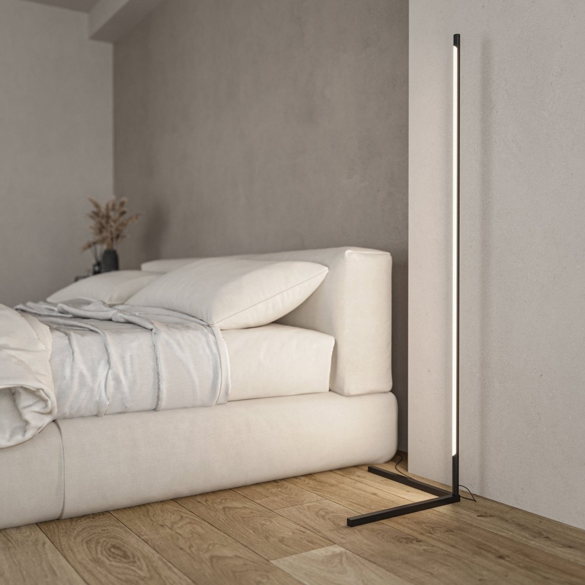Lámpara de pie LED moderna | Diseño minimalista de perfil delgado