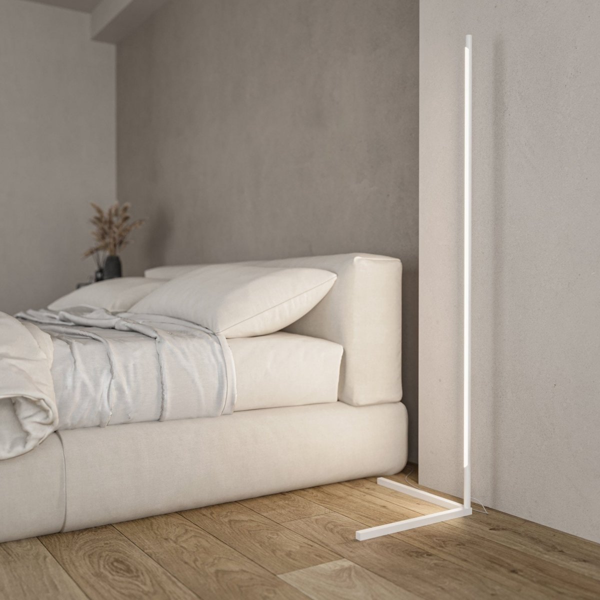Lámpara de pie LED moderna | Diseño minimalista de perfil delgado