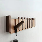 Perchero de pared de madera con forma de piano, diseño elegante y madera duradera