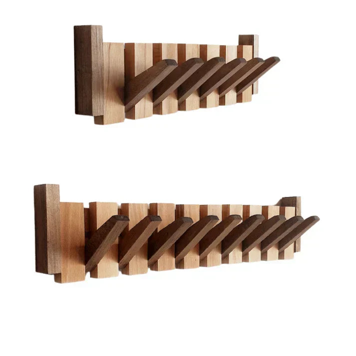 Perchero de pared de madera con forma de piano, diseño elegante y madera duradera