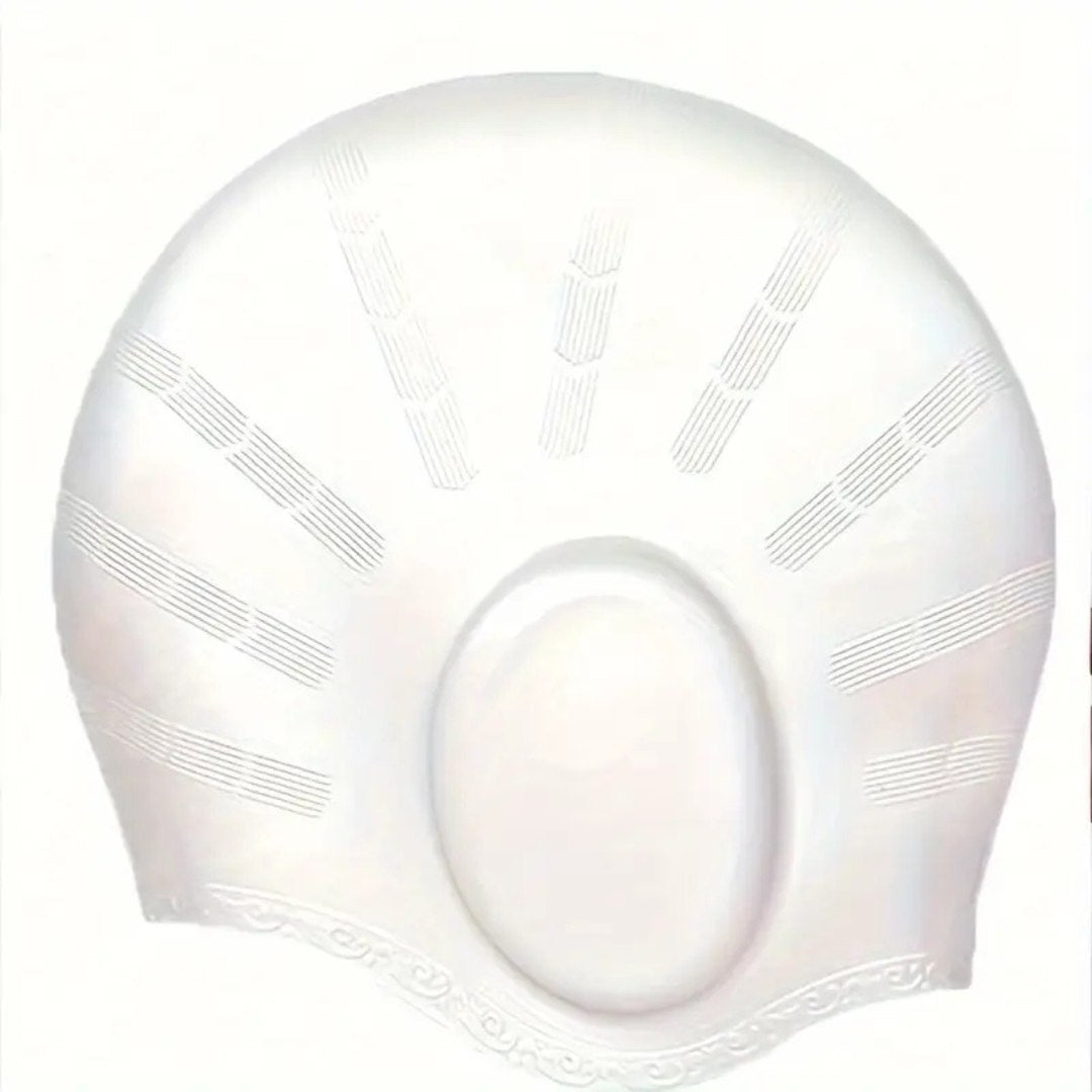 HydroFit – Gorro de natación de silicona con protección para los oídos