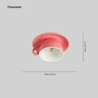 Lámpara de techo de cerámica con forma de taza de café, LED, azul, rosa, amarillo, para dormitorio y sala de estar, diseño divertido