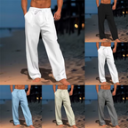 Pantalones de vestir de hombre de corte relajado con cordón ajustable