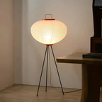Lámpara de pie LED japonesa de papel de arroz Wabi-Sabi
