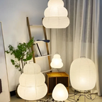Lámpara de pie LED japonesa de papel de arroz Wabi-Sabi
