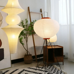 Lámpara de pie LED japonesa de papel de arroz Wabi-Sabi