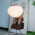 Lámpara de pie LED japonesa de papel de arroz Wabi-Sabi