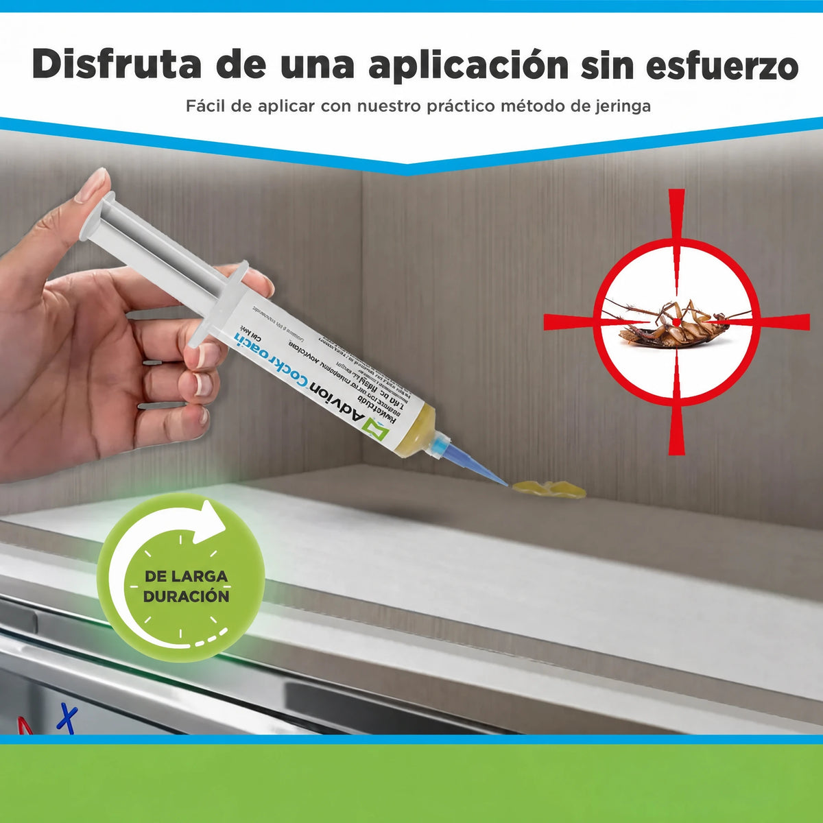 Jeringa de gel para control de plagas en interiores Eliminación de cucarachas