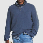 Jersey de hombre con media cremallera mezcla de cashmere