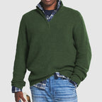 Jersey de hombre con media cremallera mezcla de cashmere