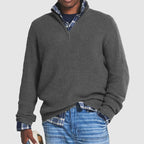 Jersey de hombre con media cremallera mezcla de cashmere