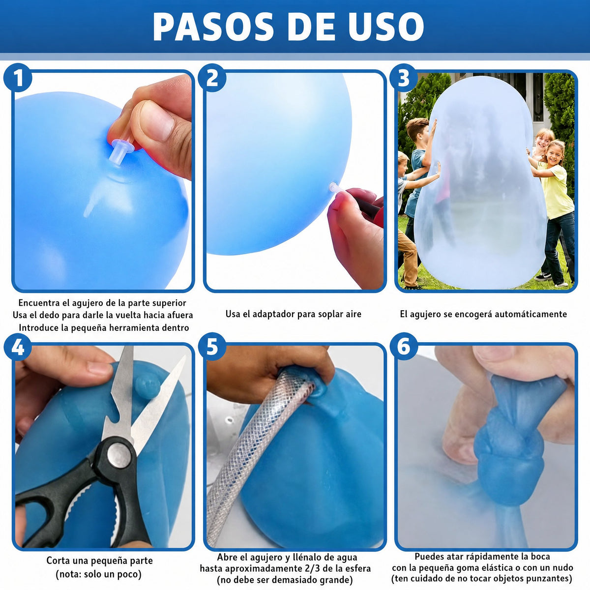 Juego de 3 pelotas gigantes tipo globo de gelatina