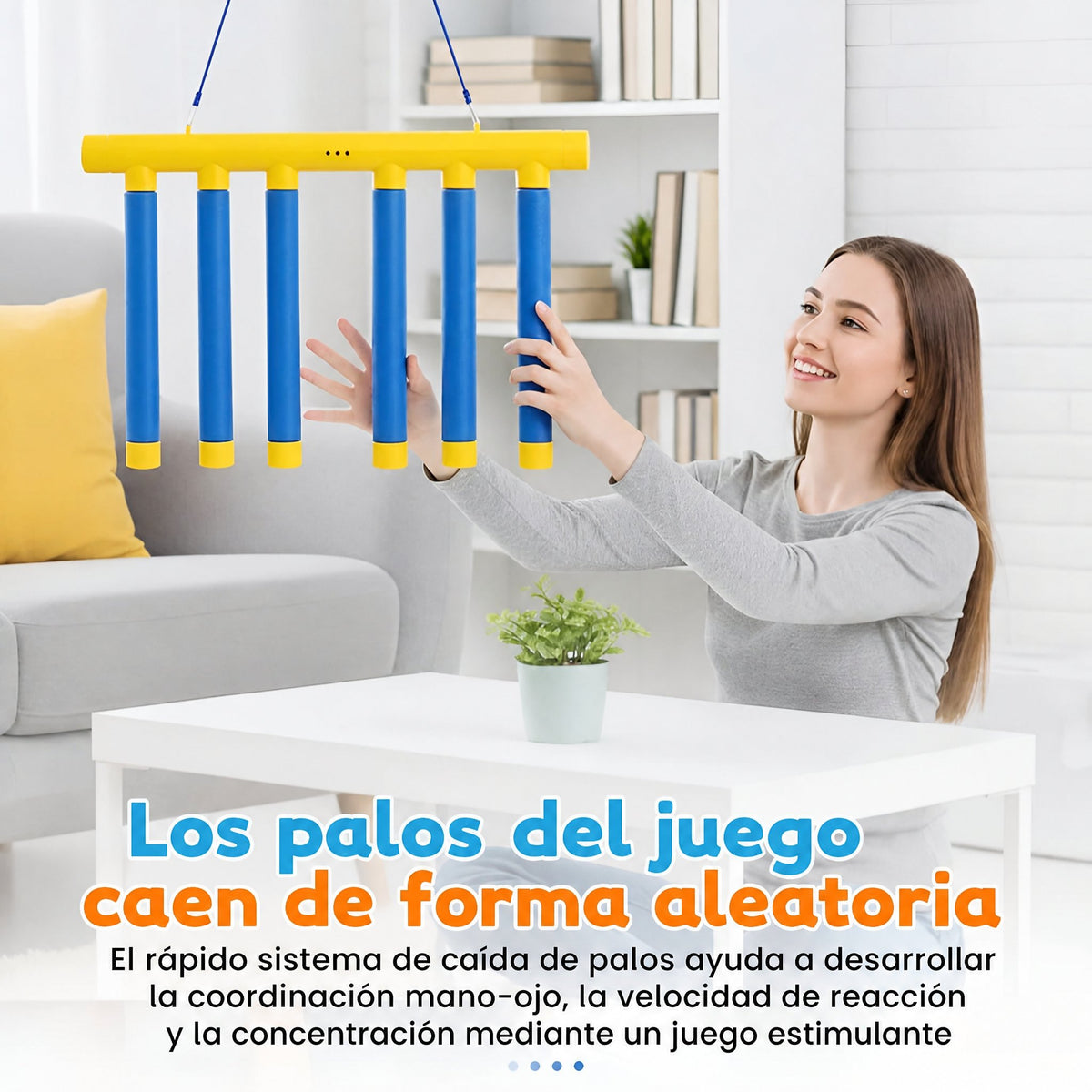 Juego de reflejos para niños, entrenador de reacción, desafío de palos que caen