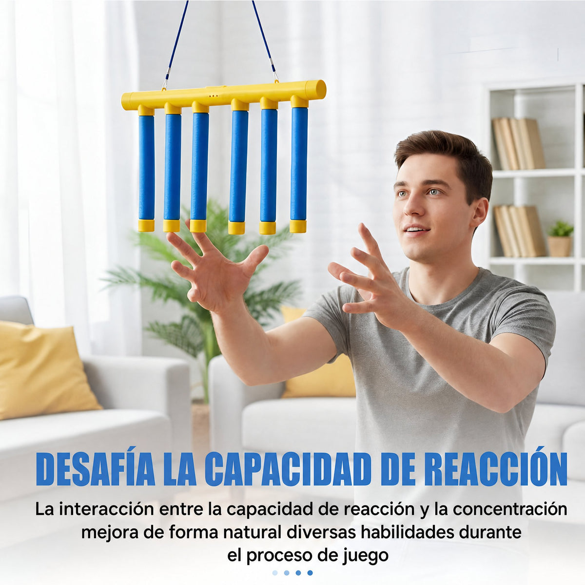 Juego de reflejos para niños, entrenador de reacción, desafío de palos que caen