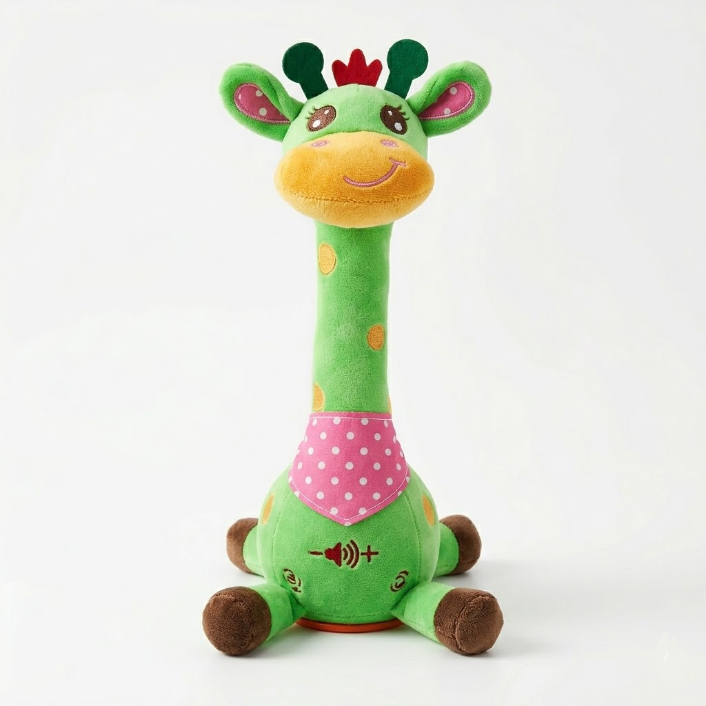 Juguete de peluche interactivo jirafa cantante, compañero musical para niños