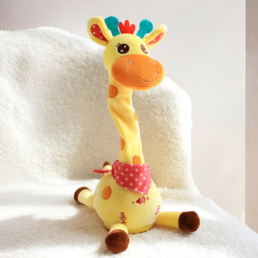 Juguete de peluche interactivo jirafa cantante, compañero musical para niños