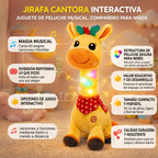 Juguete de peluche interactivo jirafa cantante, compañero musical para niños