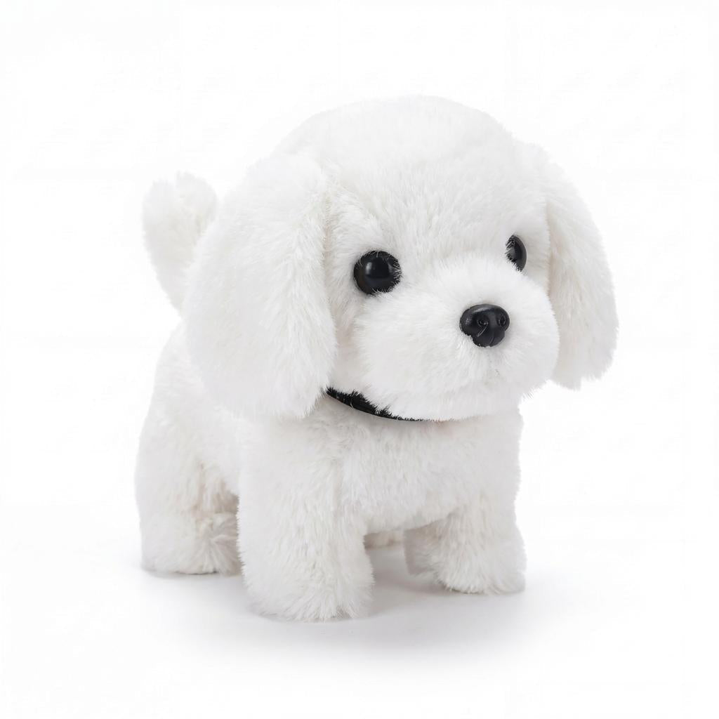 Juguete de peluche interactivo para perro, cachorro suave realista con movimiento