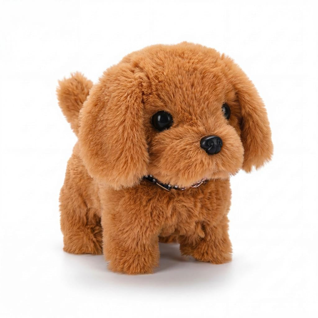 Juguete de peluche interactivo para perro, cachorro suave realista con movimiento
