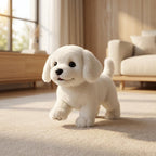 Juguete de peluche interactivo para perro, cachorro suave realista con movimiento