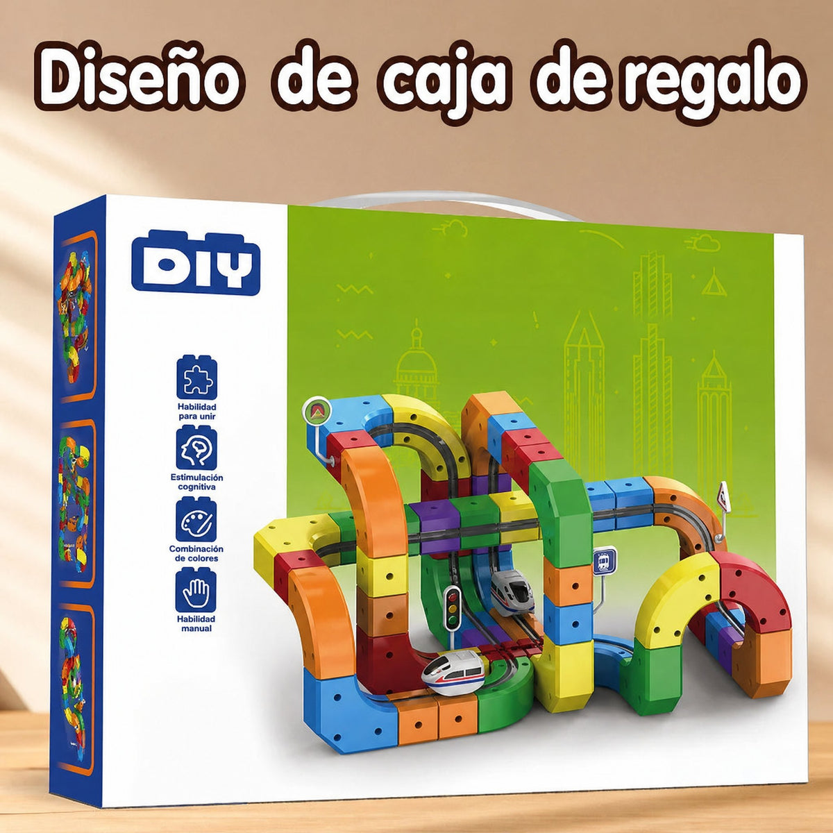 Juguete de vía de tren magnética