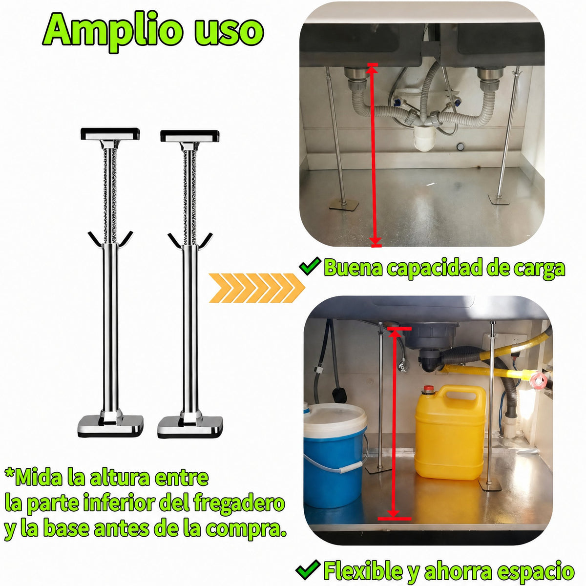 Kit de soporte para fregadero bajo encimera