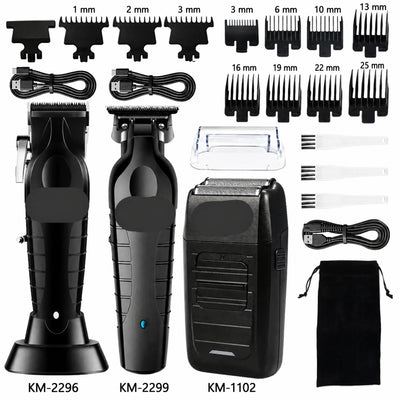 Kit profesional masculino de cortapelos y afeitadora eléctrica