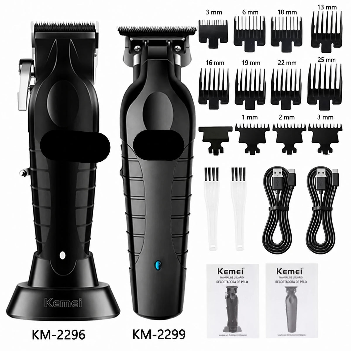 Kit profesional masculino de cortapelos y afeitadora eléctrica