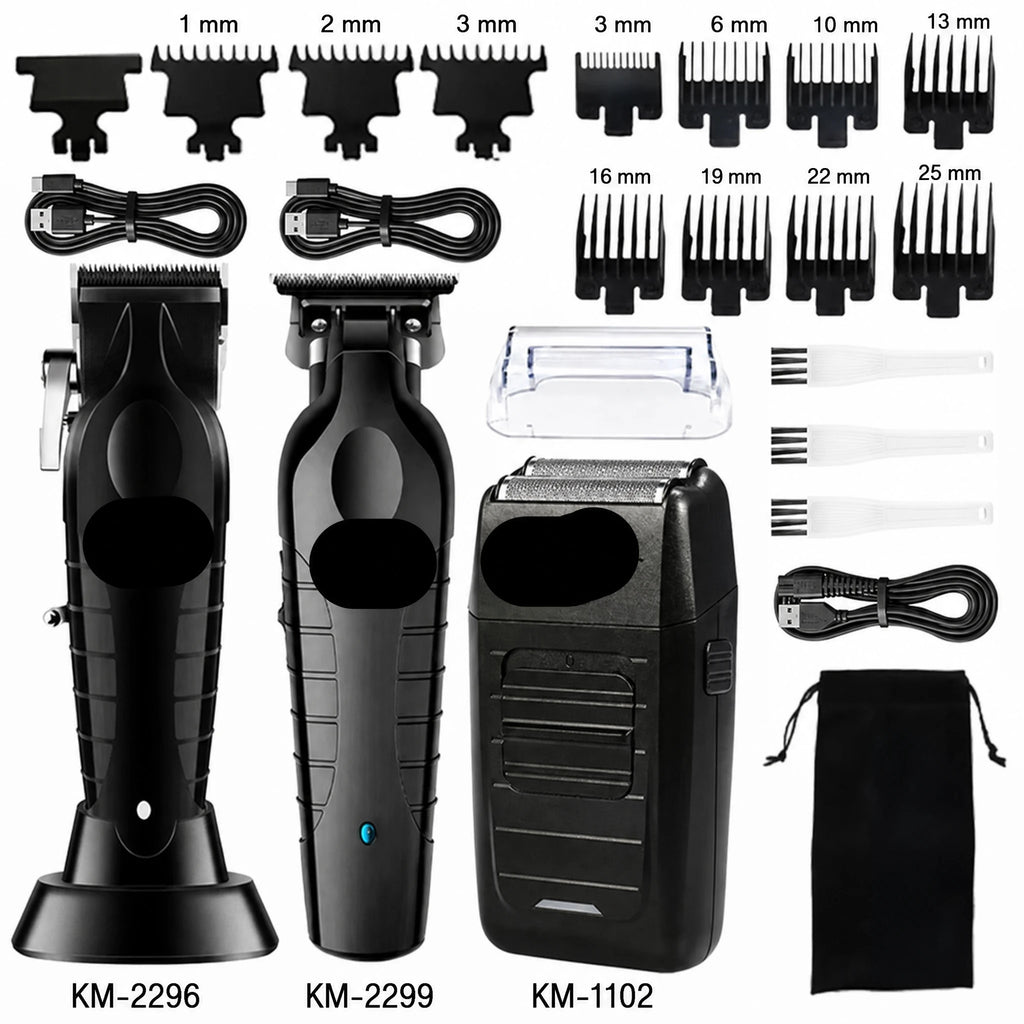 Kit profesional masculino de cortapelos y afeitadora eléctrica