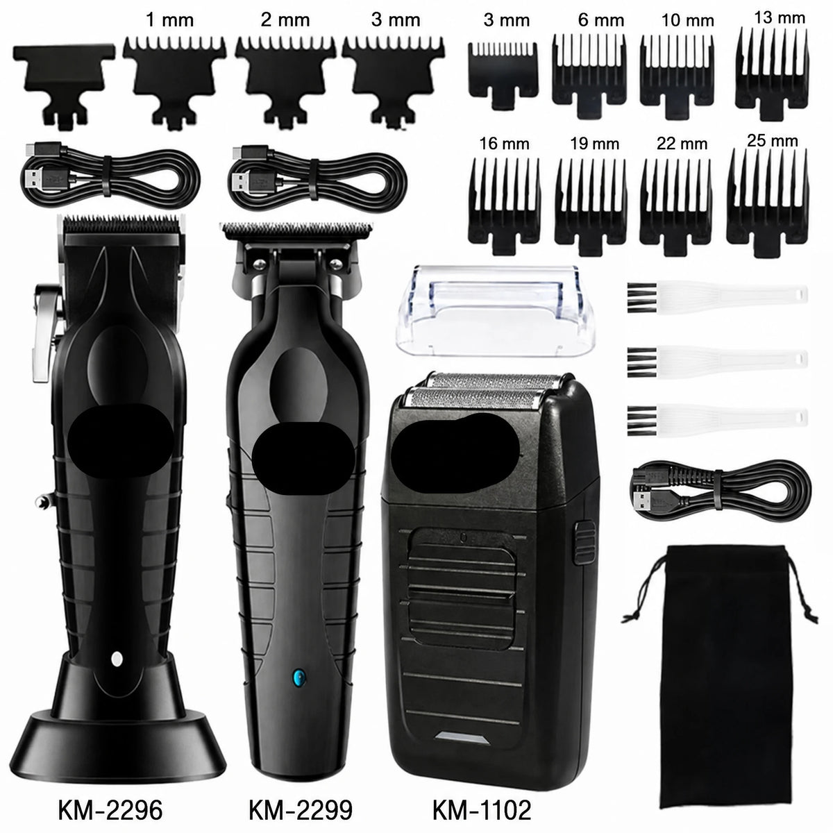 Kit profesional masculino de cortapelos y afeitadora eléctrica