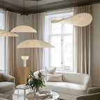 Lámpara colgante SoraHaze estilo Japandi con luz relajante