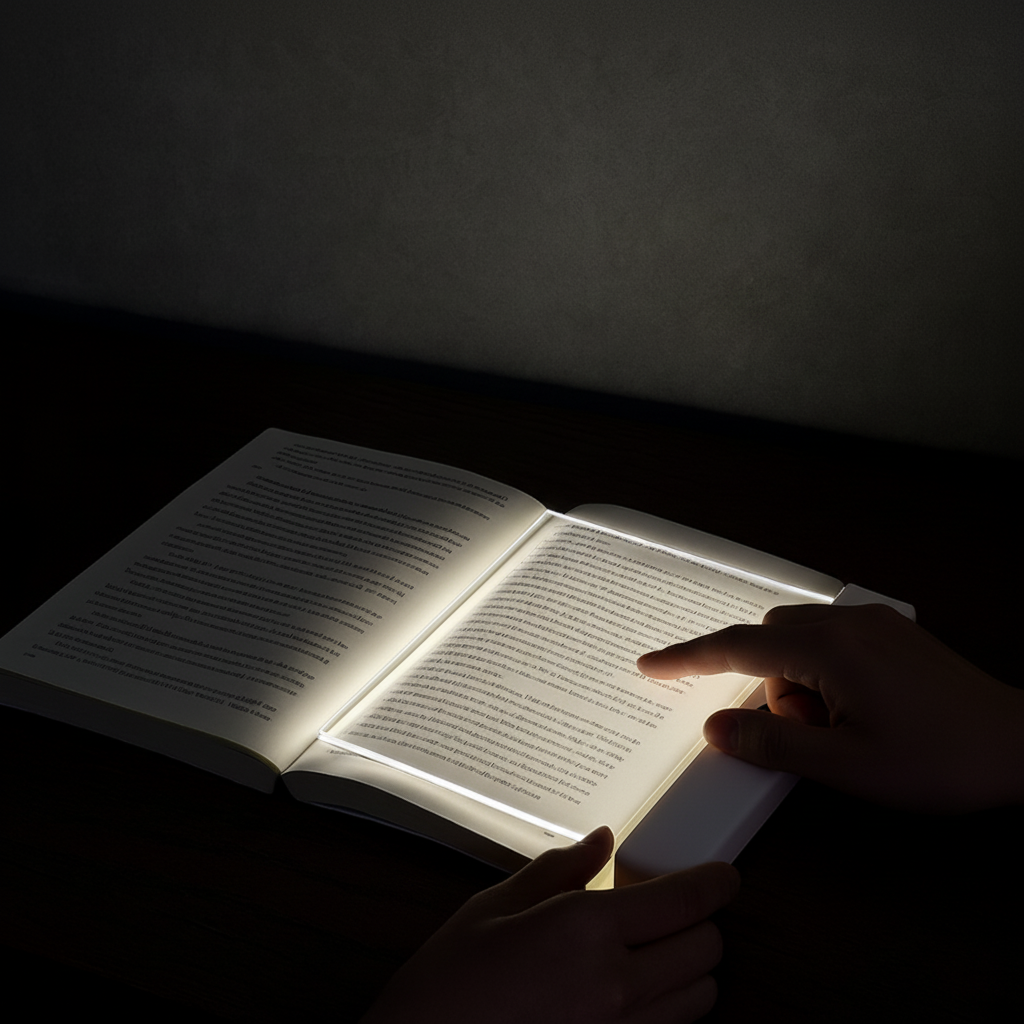 Lámpara de lectura LED para libros, ultrafina, recargable por USB