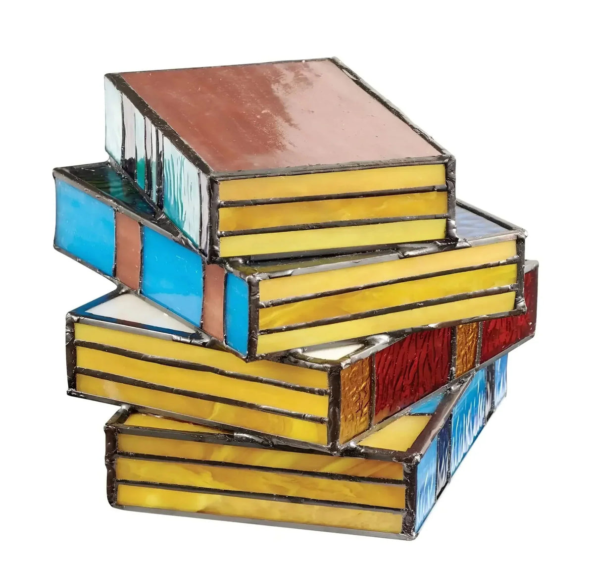 Lámpara libro de vidrio esmaltado | Iluminación artesanal
