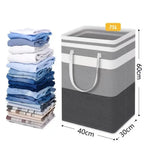 Lauva | Cesto de ropa impermeable de 75 L | Cesto plegable de tela con asas