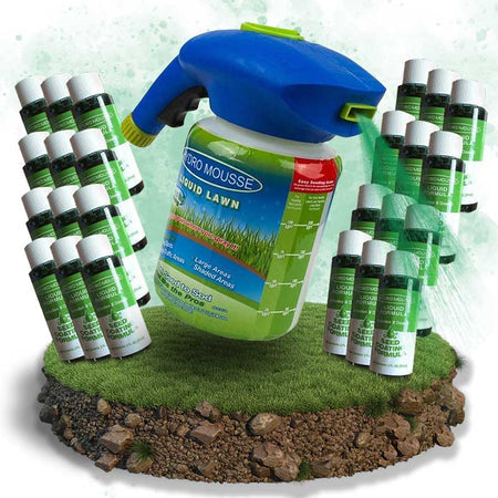 Liquid Lawn Hydro Mousse Spray On Grass Seed | Aplicación sencilla para céspedes irregulares y zonas de mucho tránsito