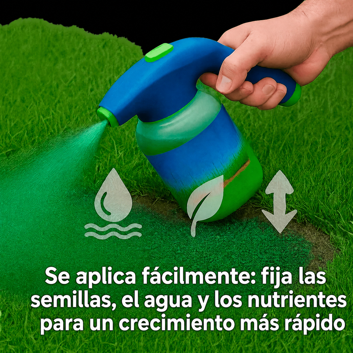 Liquid Lawn Hydro Mousse Spray On Grass Seed | Aplicación sencilla para céspedes irregulares y zonas de mucho tránsito