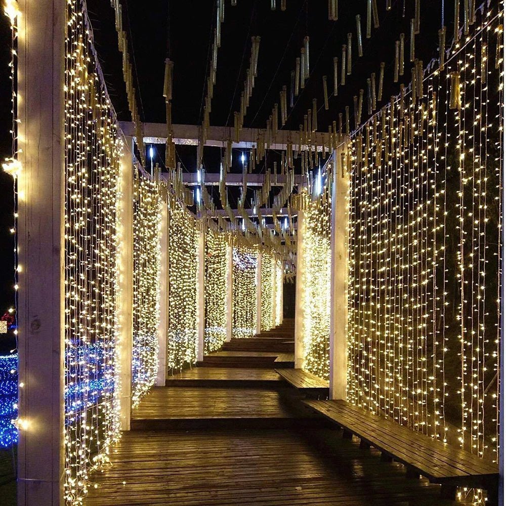 Luces de Navidad para Cortina con 8 Modos de Control - Luces Decorativas Colgantes de Navidad con Control Remoto
