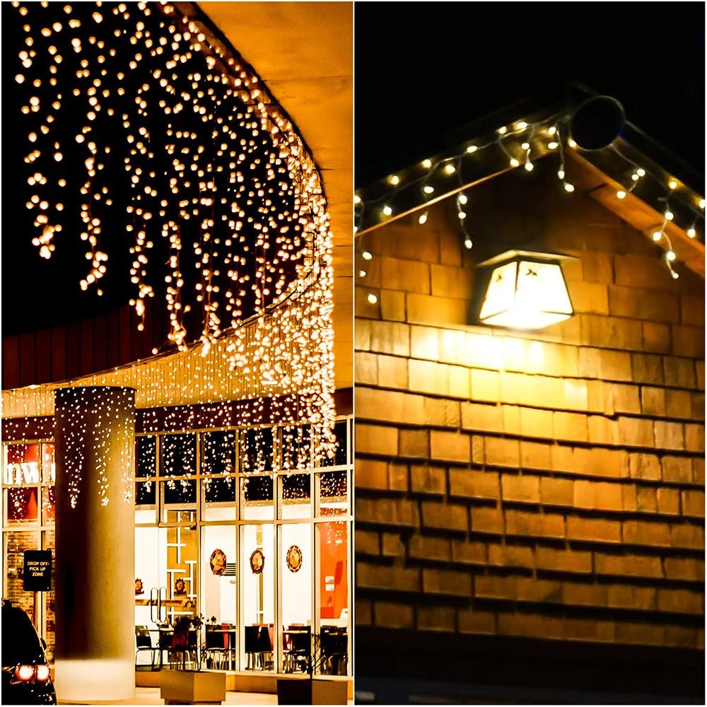 Luces de Navidad para Cortina con 8 Modos de Control - Luces Decorativas Colgantes de Navidad con Control Remoto